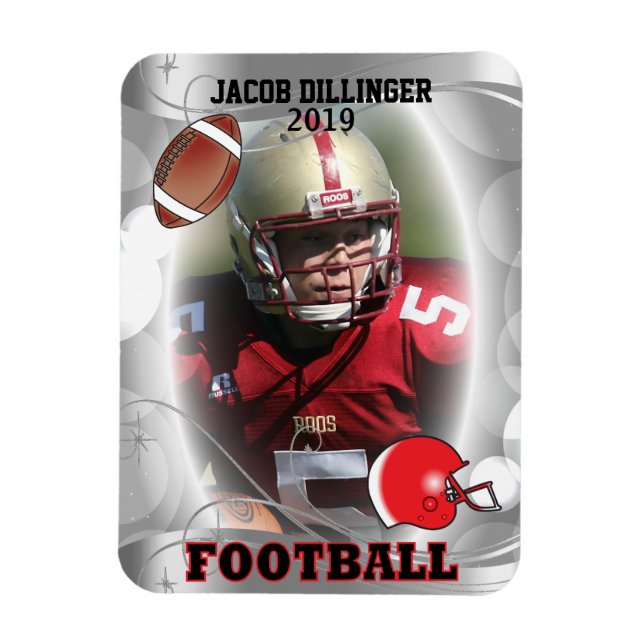 Magnet Flexible Conception Modèle photo du joueur de football (Vertical)