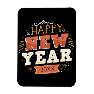 Magnet Flexible Conception personnalisée vintage Bonne Année Eve D