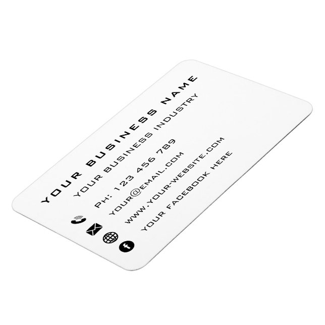 Magnet Flexible Concevez votre propre aimant Carte de visite promo (Côté Gauche)