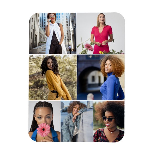 Magnet Flexible Concevez votre propre collection de 7 photos (Vertical)
