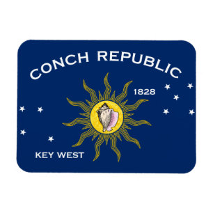Magnet Flexible Conch Republic Flag