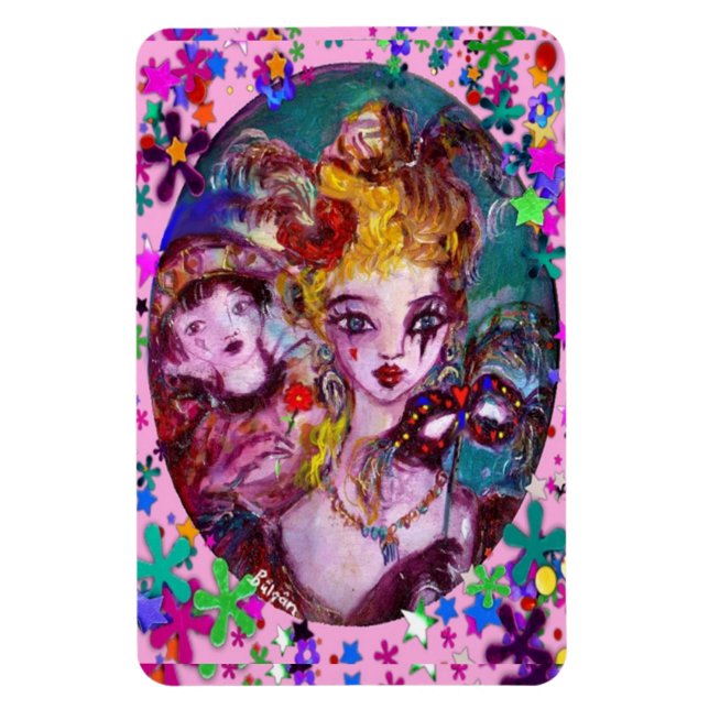 MAGNET FLEXIBLE CONFETTI DE MASQUÉRADE VÉNITIENNE DE VALENTINE (Vertical)