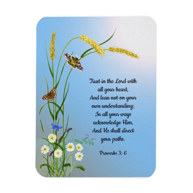 Magnet Flexible Confiance dans le Seigneur avec tout ton coeur Bib (Vertical)