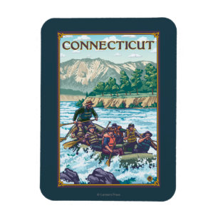Magnet Flexible ConnecticutRiver transportant la scène par radeau