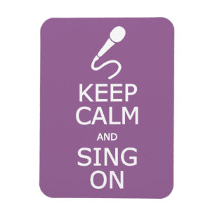 Magnet Flexible Conserver le calme et la chanson sur aimant couleu