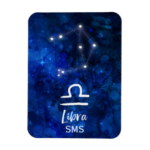 Magnet Flexible Constellation du zodiaque de la Balance Monogramme