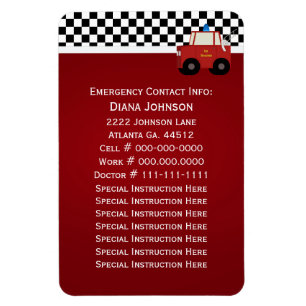 Magnet Flexible Contact de secours de camion de pompiers