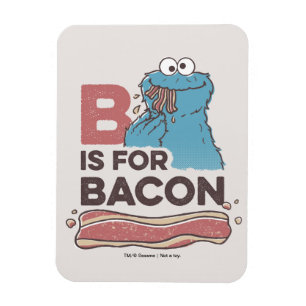 Magnet Flexible Cookie Monster B est pour Bacon