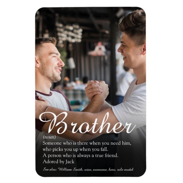 Magnet Flexible Cool moderne amusant Photo Brother Définition (Vertical)