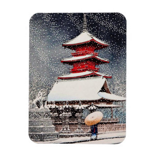 Magnet Flexible Cool oriental japonais Kawase paysage d'hiver art