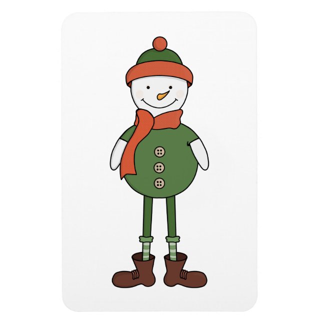 Magnet Flexible Cool Snowman (Vertical)