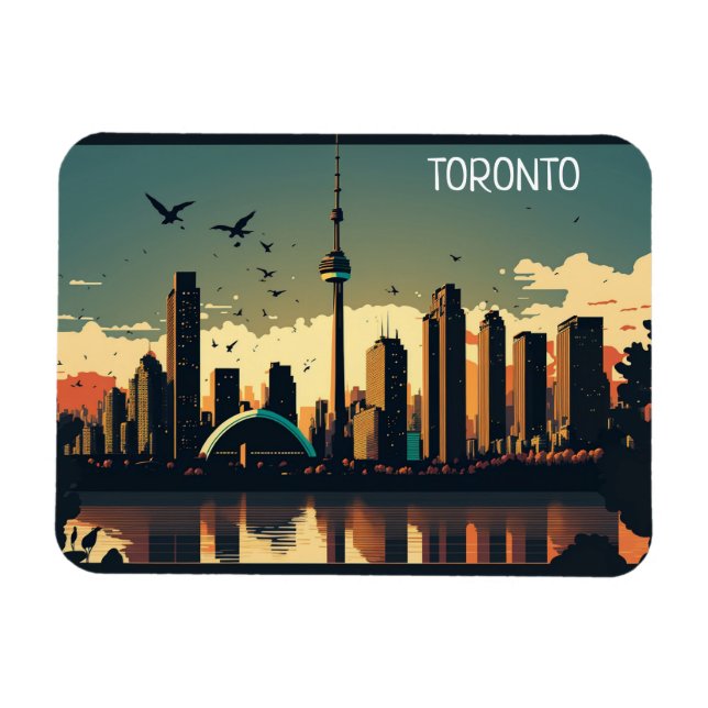 Magnet Flexible Cool Toronto Canada Skyline  (Horizontal)