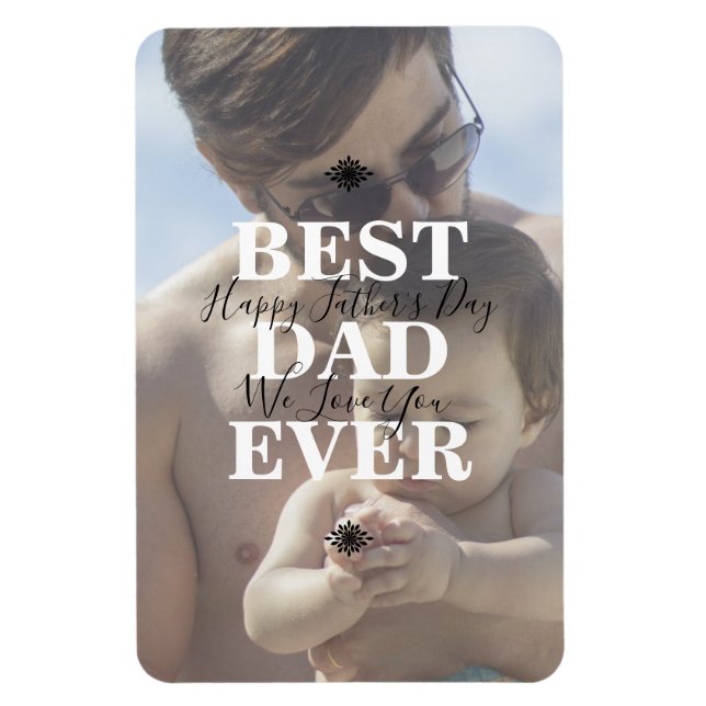 Magnet Flexible Cool White Scripts Meilleur Papa Jamais Fête des p (Vertical)