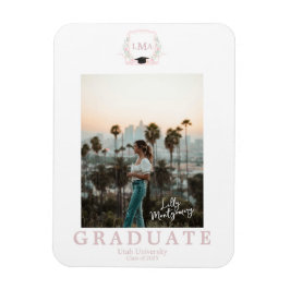 Magnet Flexible Coquette Monogramme Faire-part de graduation photo