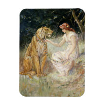 Coquette victorienne vintage dame et tigre