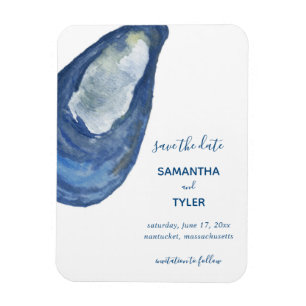 Magnet Flexible Coquillage d'aquarelle Enregistrer l'aimant de dat