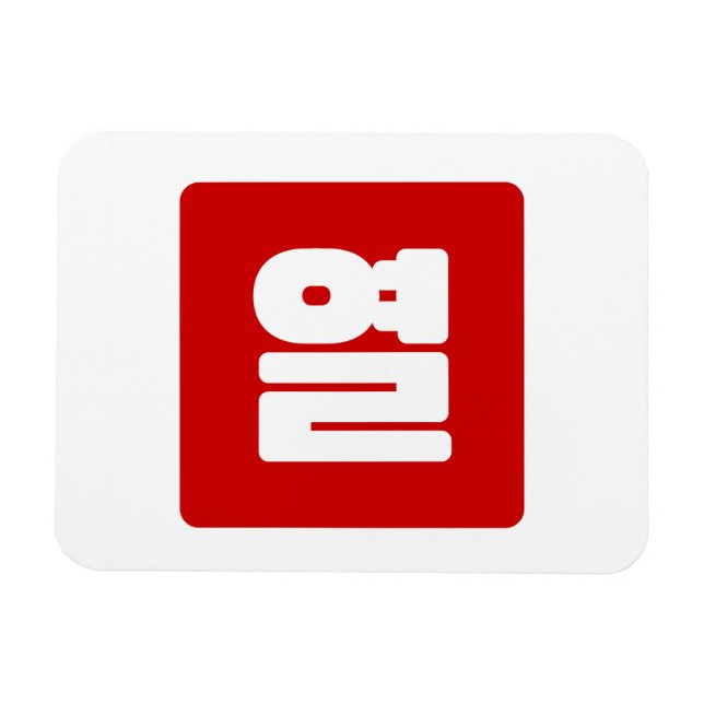 Magnet Flexible Coréen Numéro 10 Dix 열 (Horizontal)