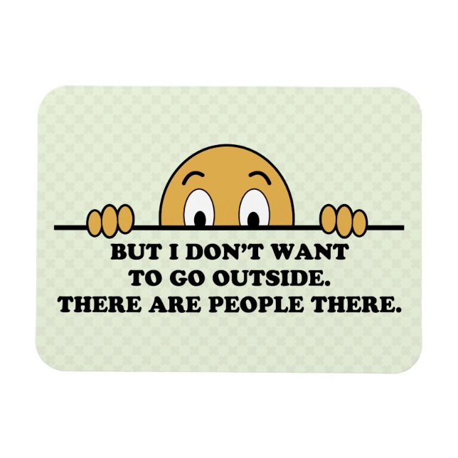 Magnet Flexible Coronavirus d'anxiété sociale drôle (Horizontal)