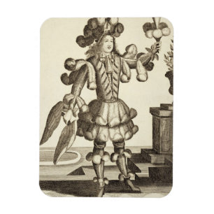 Magnet Flexible Costume pour un marchand de plume, pub. par Gerard