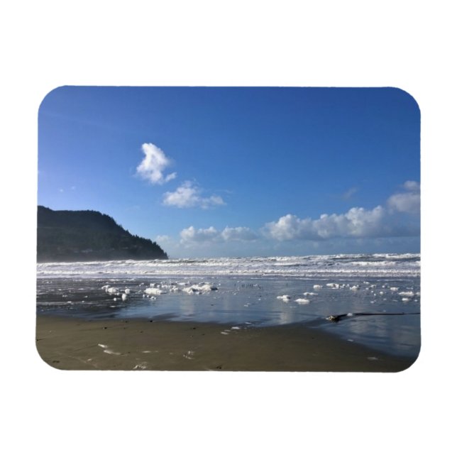 Magnet Flexible Côte balnéaire en hiver, Côte de l'Oregon (Horizontal)