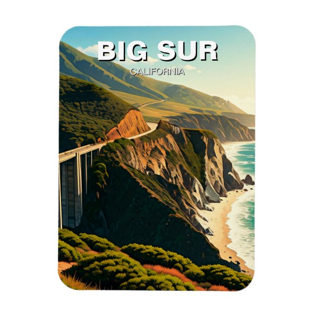 Magnet Flexible Côte centrale de Big Sur Californie (Vertical)