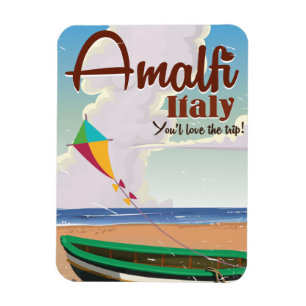 Magnet Flexible Côte d'Amalfi Italie Impression d'affiche de voyag