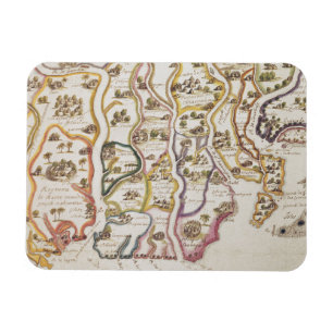 Magnet Flexible Côte de l'Afrique et de la rivière Gambie 1622