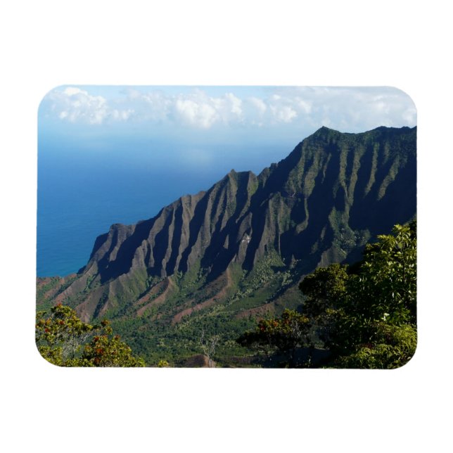 Magnet Flexible Côte de Na Pali sur aimant rectangulaire Kauai (Horizontal)