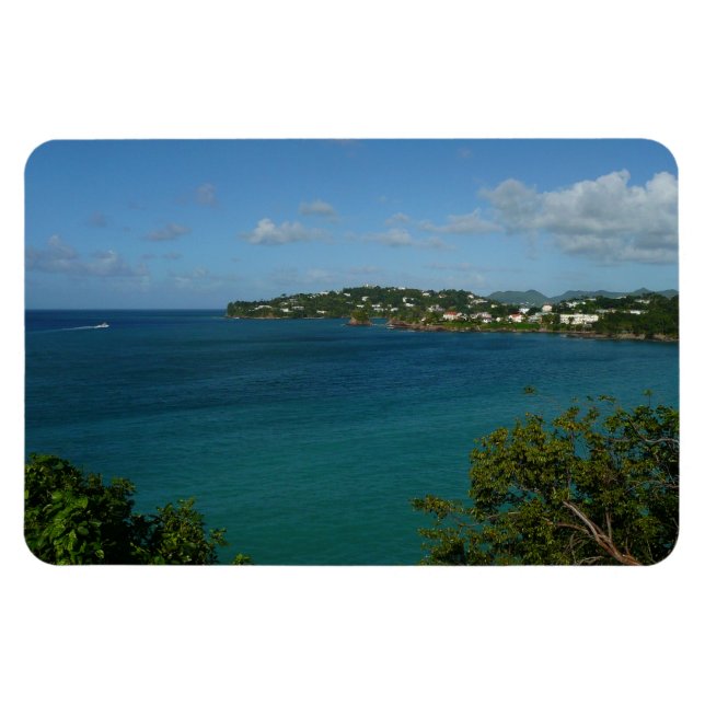 Magnet Flexible Côte de Sainte-Lucie - Caraïbes Photo de vacances (Horizontal)