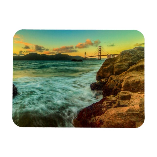 Magnet Flexible Coucher de soleil à Baker Beach (Horizontal)