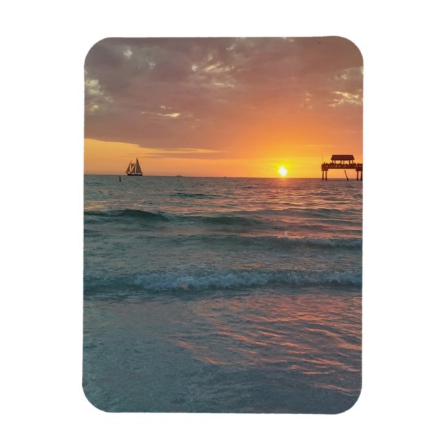 Magnet Flexible Coucher de soleil à Clearwater Beach (Vertical)