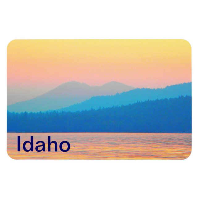 Magnet Flexible Coucher de soleil cyan et Saumon (Horizontal)