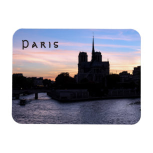 Magnet Flexible Coucher de soleil sur Notre Dame de Paris