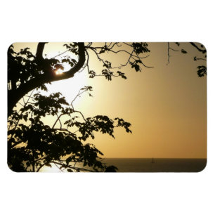 Magnet Flexible Coucher du soleil à travers les arbres II Photogra