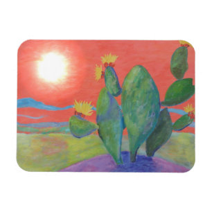 Magnet Flexible Coucher du soleil de cactus de sud-ouest