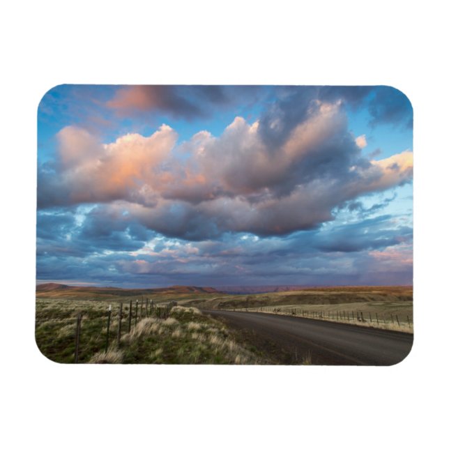 Magnet Flexible Coucher du soleil sur le chemin Gravel Zumwalt Pra (Horizontal)