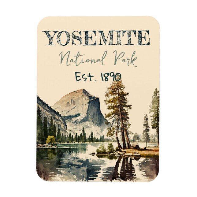Magnet Flexible Couleur d'eau du parc national Yosemite Coucher de (Vertical)