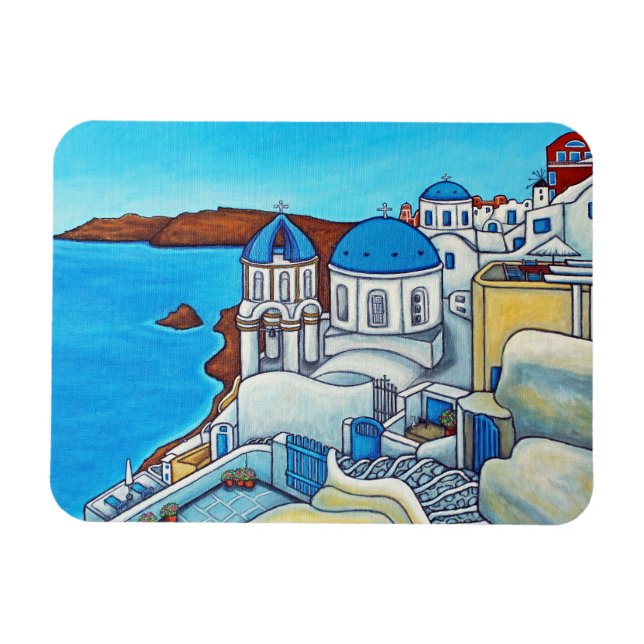Magnet Flexible Couleurs du aimant Santorin par Lisa Lorenz (Horizontal)