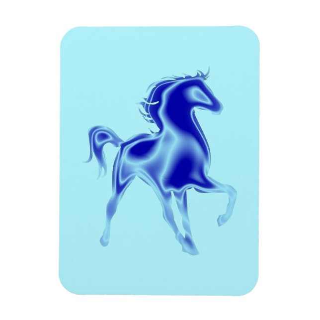 Magnet Flexible Couleurs personnalisées du aimant à cheval bleu (Vertical)