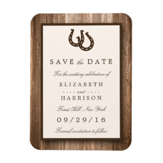 Magnet Flexible Country Rustic Horseshoe, Bois Brown Enregistrer L