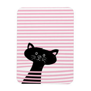Magnet Flexible Coup d'oeil ! Aimant mignon de photo de chat noir