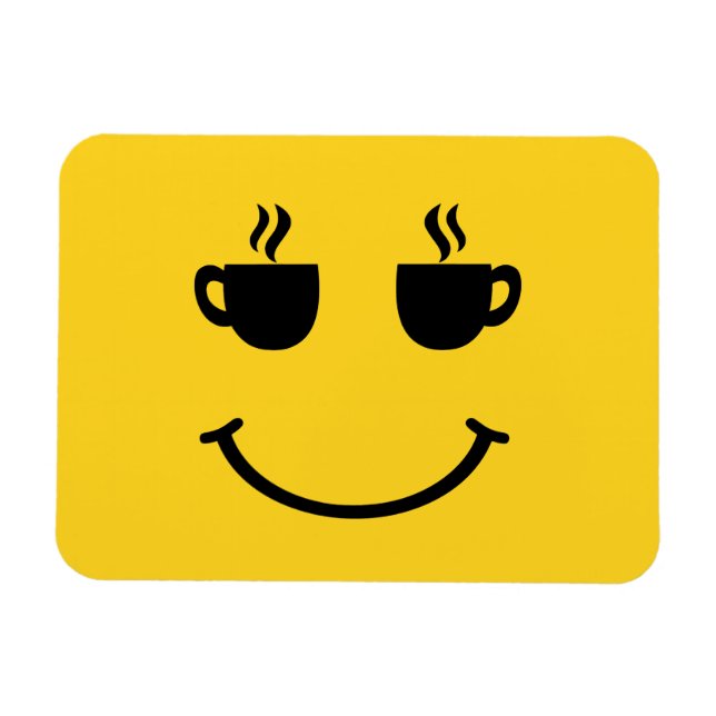 Magnet Flexible Coupe de café sourire (Horizontal)