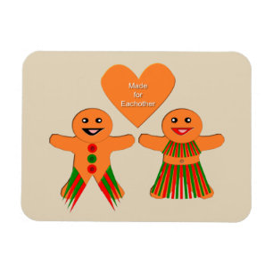 Magnet Flexible Couple de pain d'épices de Noël