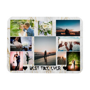 Magnet Flexible Couple MEILLEUR TEMPS JAMAIS Personnalisé Valentin