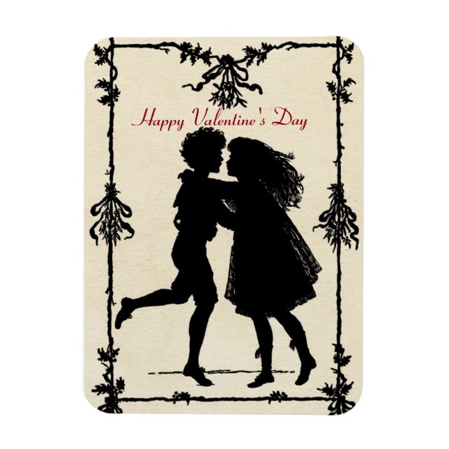 Magnet Flexible Couple vintage en silhouette (Vertical)