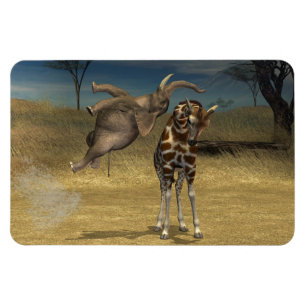 Magnet Flexible Coups d'éléphant sur la girafe