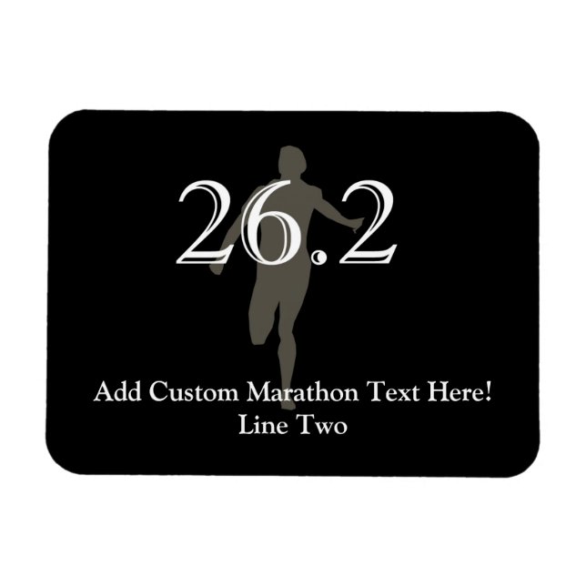 Magnet Flexible Coureur de marathon personnalisé 26.2 Keepsaké (Horizontal)