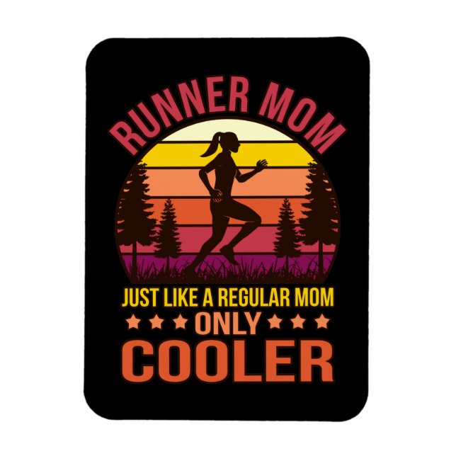 Magnet Flexible Coureur Maman Définition Moitié Marathon Coureur L (Vertical)
