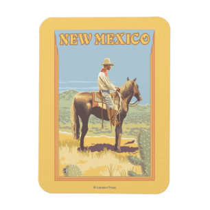 Magnet Flexible Cowboy (vue de côté) Nouveau Mexique