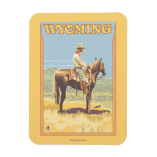 Magnet Flexible Cowboy (vue de côté) Wyoming
